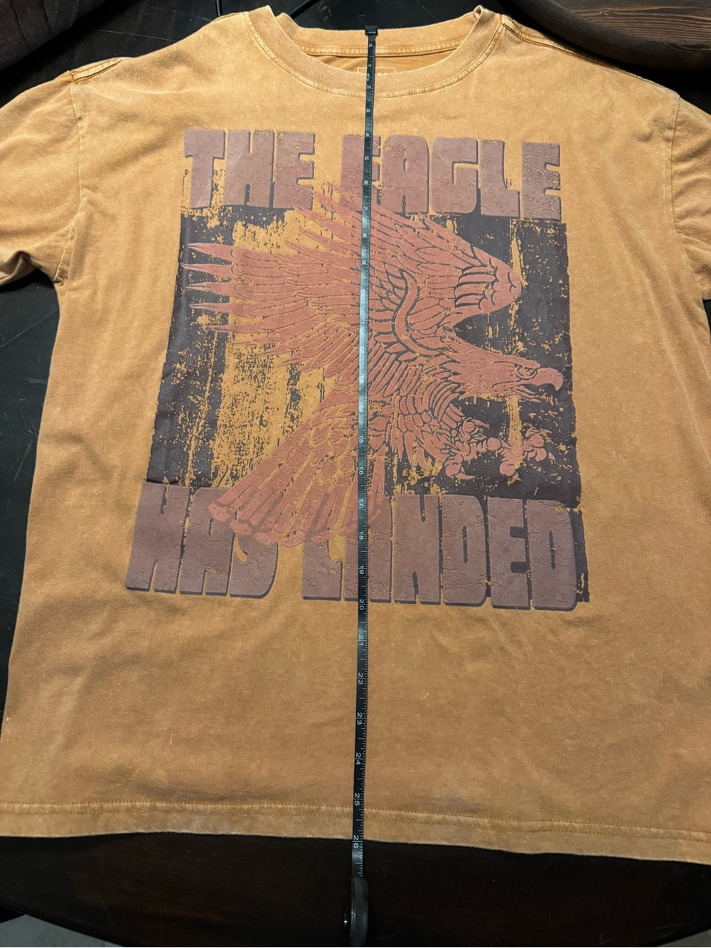 Washed Rust Graphic Short Sleeve Tee - Eagle Print - Picture 9 of 10